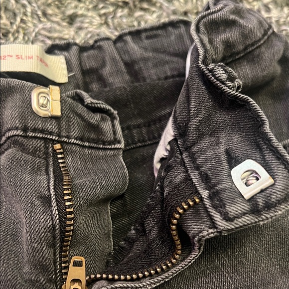 Levi's Kids Black Tapered Jeans | size 7x - Picture 3 of 8